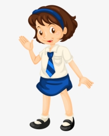 Png Preschool Clip - Girl In School Uniform Clipart, Transparent Png, Transparent PNG