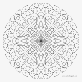 Geometric Mandala To Color- Also Available In A Smaller - Mandala Coloring Png, Transparent Png, Transparent PNG