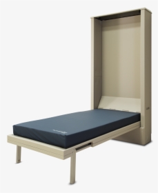 Caregiver Bed Unfolded No Bedding Tempur-pedic Mattress - Bed Frame, HD Png Download, Transparent PNG