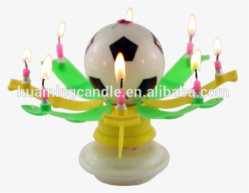 Beautiful Football Birthday Candle-music Candle,fire - Amusement Park, HD Png Download, Transparent PNG
