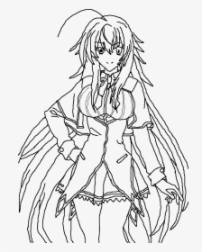 Rias Gremory Black And White, HD Png Download, Transparent PNG