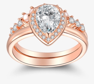 Crown Of Love Wedding Ring Set Rose Gold - Wedding Ring, HD Png Download, Transparent PNG