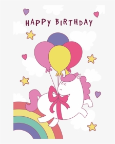 Balloon Clip Art Beam Unicorn Poster Transprent - Unicorn With Balloon Clipart, HD Png Download, Transparent PNG