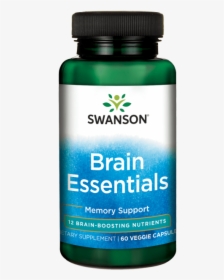 Swanson Brain Essentials 60 Veg Caps - Astaxanthin Swanson, HD Png Download, Transparent PNG