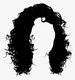 Transparent Long Curly Hair Silhouette - Brown Curly Hair Transparent, HD Png Download, Transparent PNG