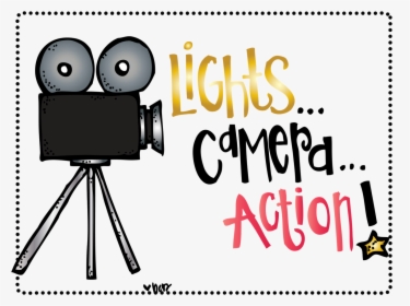 Hollywood Lights Clipart 25339 - Lights Cameras Action Clip Art, HD Png Download, Transparent PNG