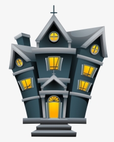 Halloween House Clipart Png - Scary Halloween Decorations Cartoon, Transparent Png, Transparent PNG