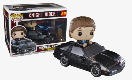 Michael Knight With Kitt Pop Rides Vinyl Figure - Knight Rider Funko Pop, HD Png Download, Transparent PNG