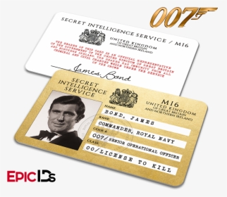 Transparent Sean Connery Png - License To Kill Card 007, Png Download, Transparent PNG