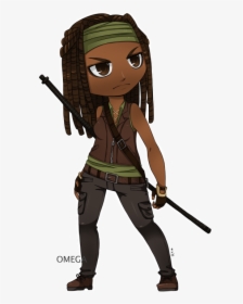 Fan Art Inspired By The Walking Dead Daryl Walking - Walking Dead Fan Art Michonne, HD Png Download, Transparent PNG