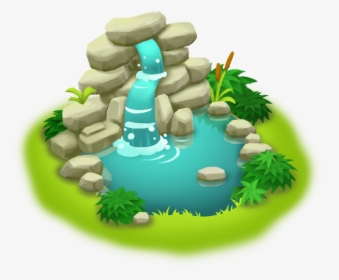 Transparent Waterfall Png - Hay Day Pond Decorations, Png Download, Transparent PNG