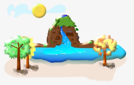 Recreation,art,play - Cartoon Waterfall Icon Transparent, HD Png Download, Transparent PNG