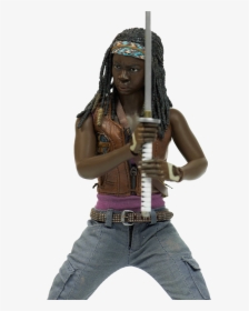 Threezero The Walking Dead Michonne Figure Toyslife - Michonne, HD Png Download, Transparent PNG