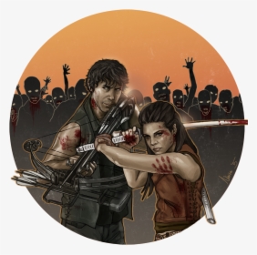 The 100 The Walking Dead Crossover Blake Siblings  edit - Octavia Blake And Daryl Dixon, HD Png Download, Transparent PNG