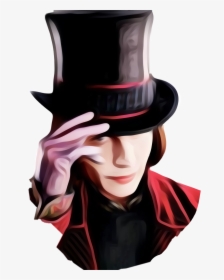 Willy Wonka Cartoonized Sticker - Wonka Charlie And The Chocolate Factory, HD Png Download, Transparent PNG