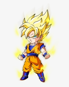 Transparent Goku Chibi Png - Goku Super Saiyan Cartoon, Png Download, Transparent PNG