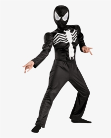 Kids Deluxe Spider-man Venom Costume - Spider Man Costume Black, HD Png Download, Transparent PNG