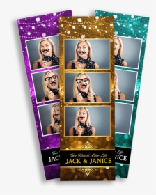 Transparent Gold Strip Png - Black And Gold Photo Booth Template, Png Download, Transparent PNG