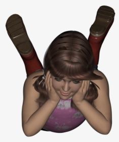 Thumb Image - Laying Down Girl Png, Transparent Png, Transparent PNG