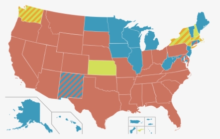 Application De La Peine De Mort Aux États-unis - Map Of Us Governors, HD Png Download, Transparent PNG
