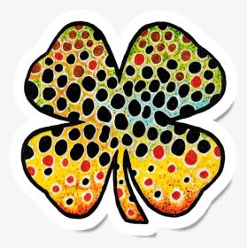 Ethan Markie Lucky Brown Trout Clover Sticker - Riodinidae, HD Png Download, Transparent PNG