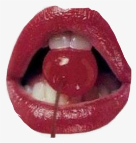 Lips With Cherry Aesthetic, HD Png Download, Transparent PNG