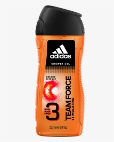 Team Force 3in1 Body, Hair And Face Shower Gel For - Adidas Shower Gel, HD Png Download, Transparent PNG