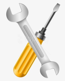 Transparent Wrench Clipart Black And White - Screwdriver And Wrench Png, Png Download, Transparent PNG
