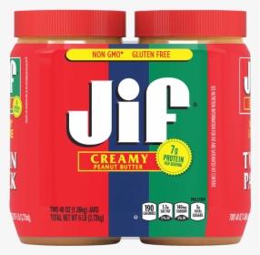 Jif Creamy Peanut Butter 48 Oz 2 Pk, HD Png Download, Transparent PNG