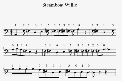 Steamboat Willie Sheet Music 1 Of 1 Pages - Steamboat Willie Flute Sheet Music, HD Png Download, Transparent PNG