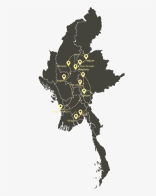 Exotic - Myanmar Map Vector, HD Png Download, Transparent PNG