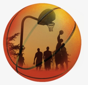 Transparent Basketball Going Through Net Clipart - Basketball Png, Png Download, Transparent PNG