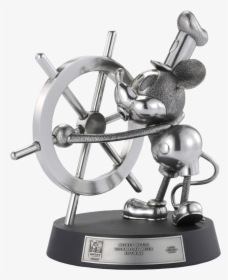 Steamboat Willie Limited Edition 12” Pewter Statue - Royal Selangor Mickey Mouse Steamboat Willie Figurine, HD Png Download, Transparent PNG