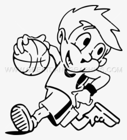 Cartoon Basketball Player Black And White, HD Png Download, Transparent PNG