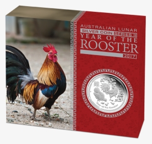 Year Of The Rooster - 2017 Gold Lunar Coin, HD Png Download, Transparent PNG