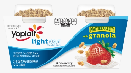 Yogurt Transparent Granola - Yoplait Strawberry Yogurt With Granola, HD Png Download, Transparent PNG
