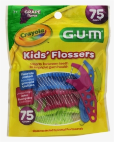 Gum® Crayola™ Kids’ Flossers 75 Ct - Gum Crayola Kids Flossers, HD Png Download, Transparent PNG