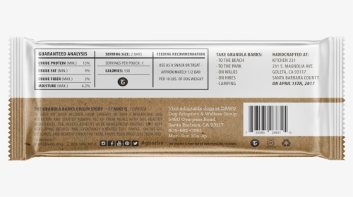 Granola Barks Packaging Back Label Design - Package Design Back Label, HD Png Download, Transparent PNG