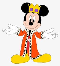 Mickey Mouse With Crown, HD Png Download, Transparent PNG