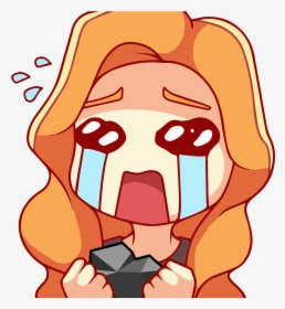 Cry Emote With A Lump Of Coal - Discord Anime Cry Emotes, HD Png Download, Transparent PNG