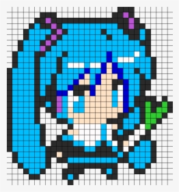 Transparent Hatsune Miku Chibi Png - Pixel Art Hatsune Miku, Png Download, Transparent PNG