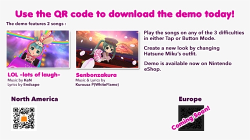 Hatsune Miku Project Mirai Dx Qr Code, HD Png Download, Transparent PNG