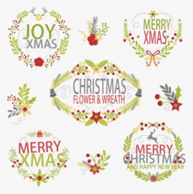 Design Flower Christmas Wreath - Cherry, HD Png Download, Transparent PNG