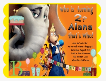 Dr. Seuss' Horton Hears, HD Png Download, Transparent PNG