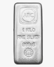 1kg Abc Silver Cast Bar Front - 1kg Abc Silver Bar, HD Png Download, Transparent PNG