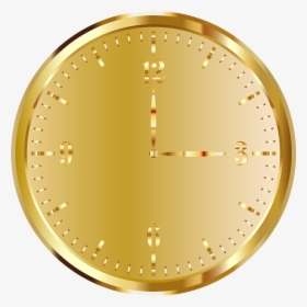 Clock, Golden, Time Indicating, Time Of, Gold, Time - Golden Clock Png, Transparent Png, Transparent PNG