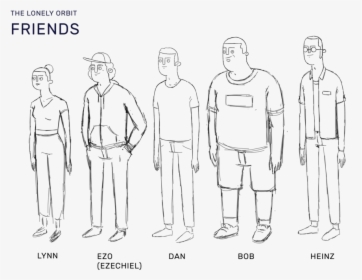 Friends Sketch 02 - Sketch, HD Png Download, Transparent PNG