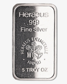 Heraeus Silver Bar - Silver, HD Png Download, Transparent PNG