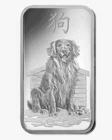 Pamp Suisse Lunar Dog 1oz Silver Bar Front - Golden Dog Year 2018, HD Png Download, Transparent PNG