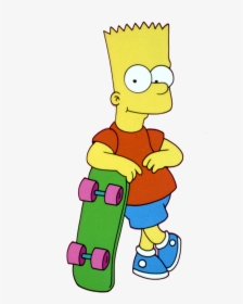 Bart Simpson With Skateboard, HD Png Download, Transparent PNG